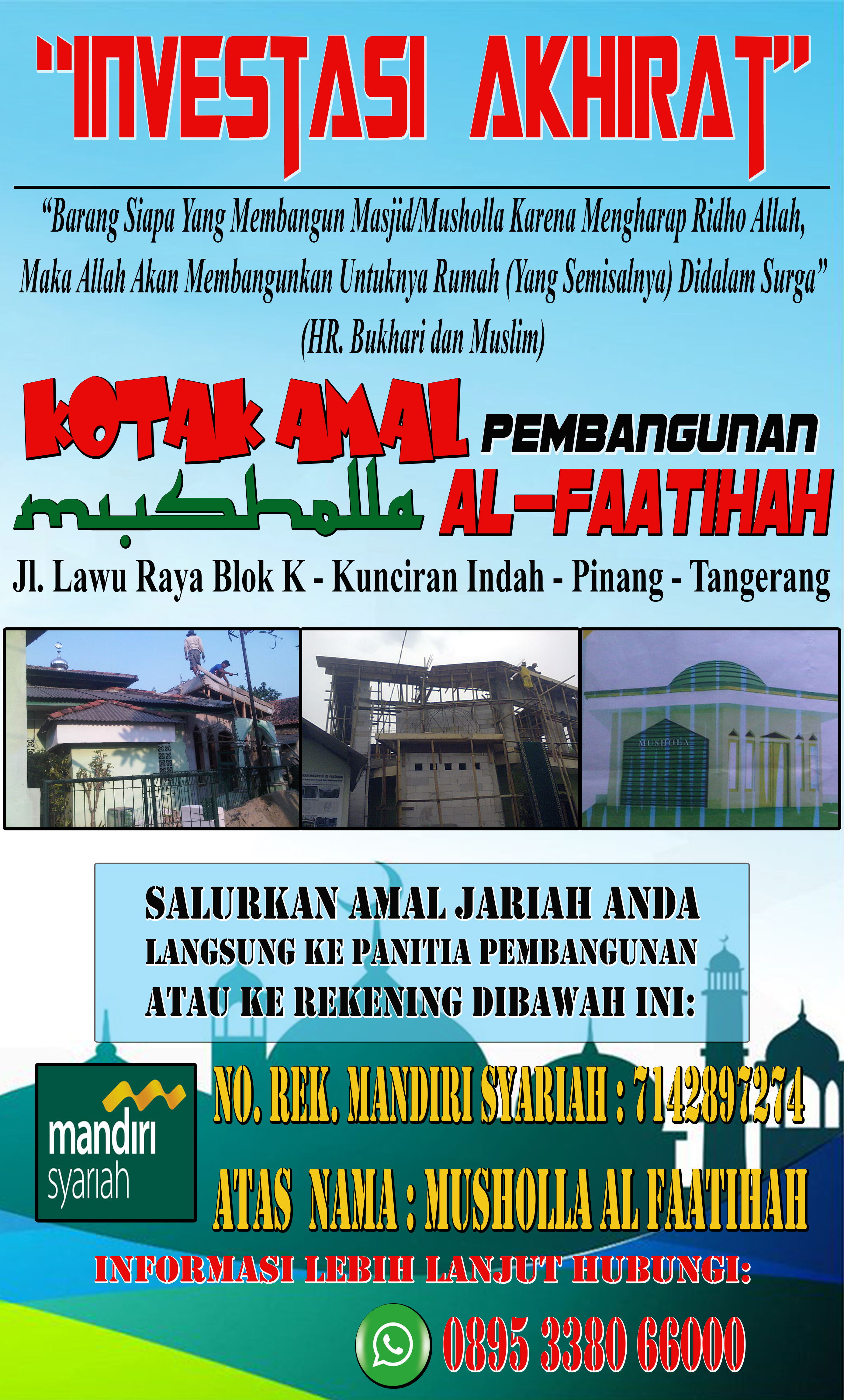 Keutamaan Membangun Masjid / Musholla Dengan Niat Yang Ikhlas