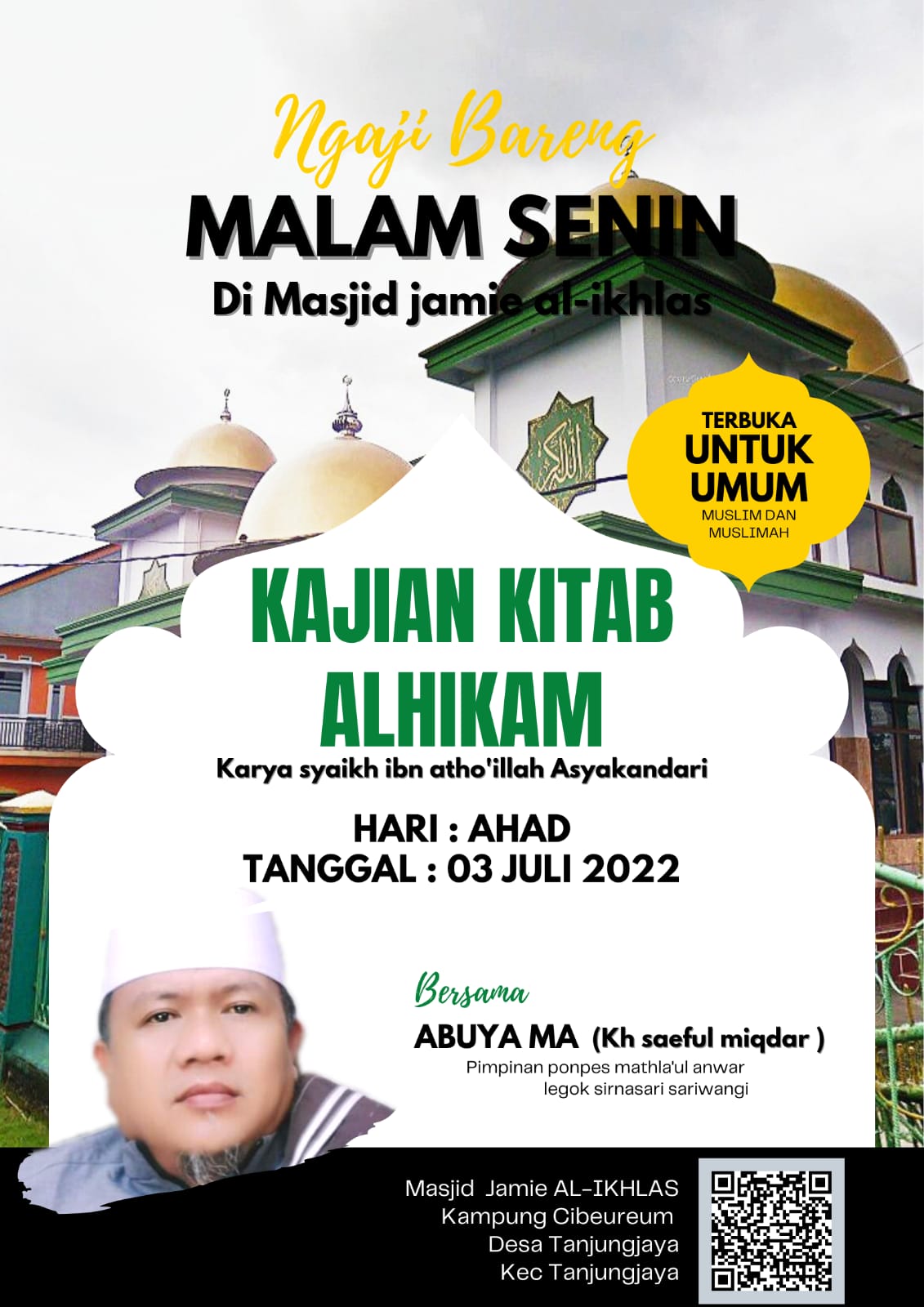 Pengajian Pemuda Masjid Al-Ikhlas 3 Juli 2022