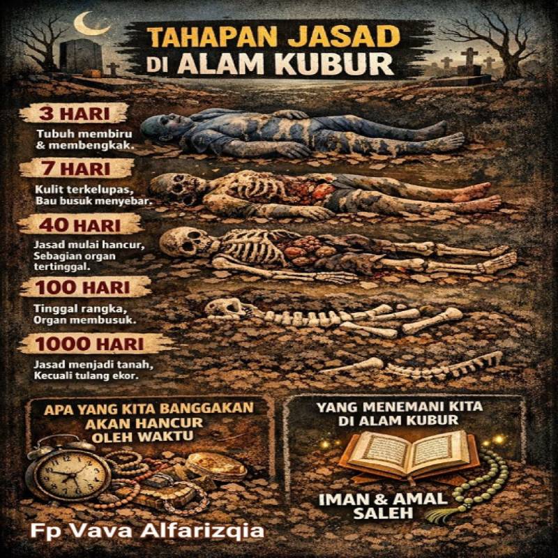 TAHAPAN JASAD ALAM KUBUR
