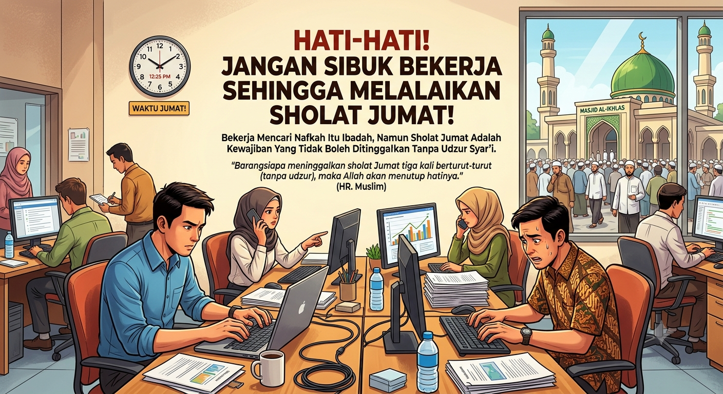Hukum Tidak Menunaikan Sholat Jumat karena Bekerja
